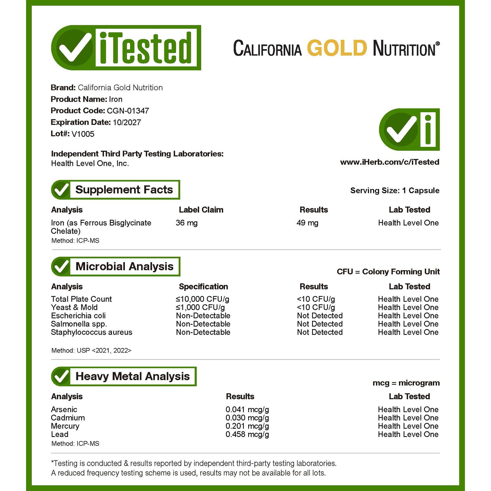 California Gold Nutrition, Ferrochel® 鐵（雙甘氨酸），36 毫克，90 粒素食膠囊