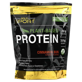 California Gold Nutrition, Cinnamon Bun Plant-Based Protein, pflanzliches Protein mit Zimtschnecken-Geschmack, vegan, leicht zu verdauen, 908 g (2 lb.)