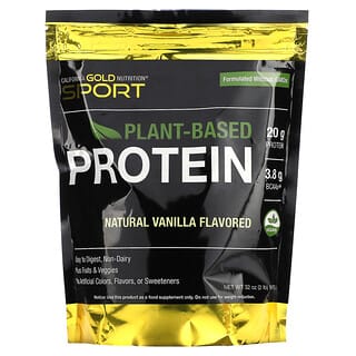 California Gold Nutrition, 바닐라 식물성 단백질, 비건, 쉬운 소화, 2 lb (907 g)