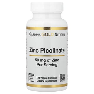 California Gold Nutrition, Cink-pikolinát, 50 mg, 120 növényi kapszula