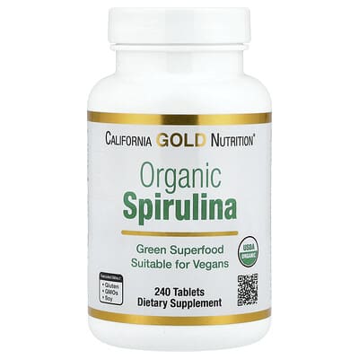 California Gold Nutrition, Organic Spirulina, 240 Tablets (500 mg Each Tablet)