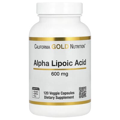 California Gold Nutrition, Alpha-Lipoic Acid, 600 mg, 120 Vegetarian Capsules