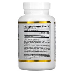 California Gold Nutrition, Ácido alfa-lipoico, 600 mg, 120 cápsulas vegetales