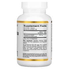 California Gold Nutrition, Ashwagandha, 450 mg, 180 Veggie Capsules