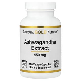 California Gold Nutrition, Ashwagandha, 450 mg, 180 Veg Capsules