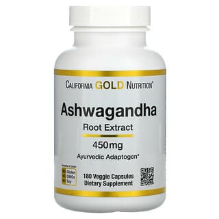 California Gold Nutrition, Ashwagandha, 450 mg, 180 Veggie Capsules
