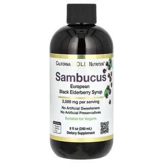 California Gold Nutrition, Sambucus, Saúco para adultos, 240 ml (8 oz. líq.)