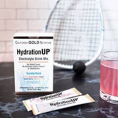 California Gold Nutrition, HydrationUP, Electrolyte Drink Mix, Variety Pack, 20 Packets, 0.15 oz (4.2 g) Each