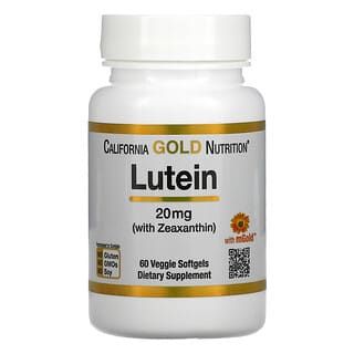 California Gold Nutrition, لوتين وزيكسانثين، 20 ملجم، 60 كبسولات هلامية نباتية