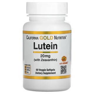 California Gold Nutrition, Xantofila com Zeaxantina, 20 mg, 60 Cápsulas Softgel Vegetais