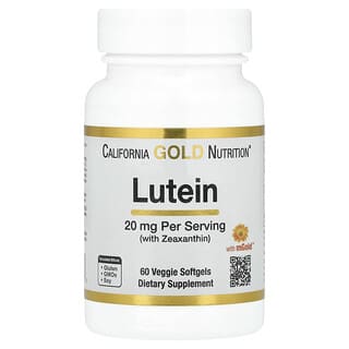 California Gold Nutrition, Lutein with Zeaxanthin, 20 mg, 60 Veggie Softgels