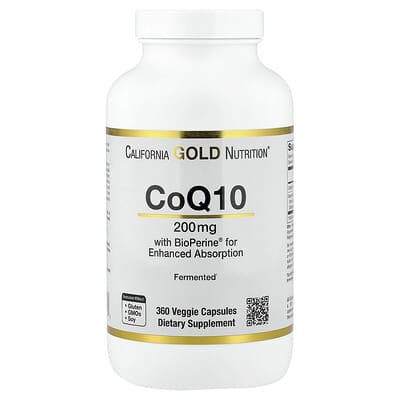 California Gold Nutrition, CoQ10 with Bioperine&reg; Black Pepper Extract, 360 Veggie Capsules