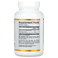 California Gold Nutrition, коэнзим Q10 с экстрактом BioPerine, 100 мг, 150 растительных капсул