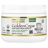 كاليفورنيا غولد نيوتريشن, Superfoods، ®GoldenCeps، كركم عضوي معزز بالعبعب المنوم، والكورديسيبس، وفطر الريشي، 4 أونصات (114 جم)
