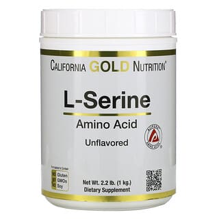 California Gold Nutrition, L-Serina em Pó, AjiPure, Sem Sabor, 1 kg (2,2 lb)