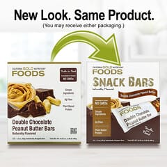 California Gold Nutrition, FOODS, Double Chocolate Peanut Butter Flavor Bars, 12 Bars, 1.4 oz (40 g) Each