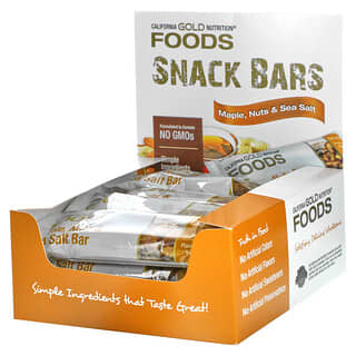 California Gold Nutrition, FOODS, Maple, Nuts & Sea Salt Bars, 12 Bars, 1.4 oz (40 g) Each