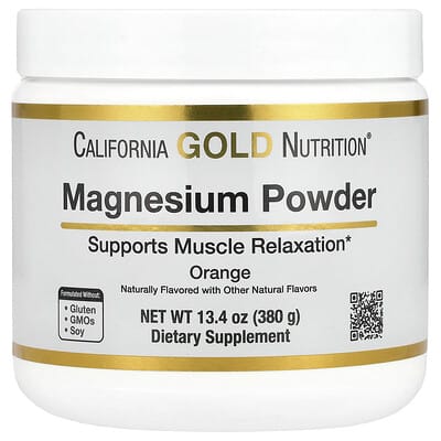 California Gold Nutrition, Magnesium Drink, Orange Flavor, 13.4 oz (380 g)