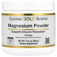 California Gold Nutrition, Magnesium Powder Drink, Orange, 13.4 oz (380 g)