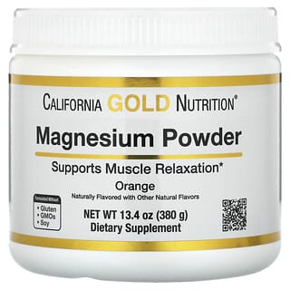 California Gold Nutrition, マグネシウムパウダー飲料、オレンジ風味、373g（13.1オンス）