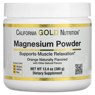 California Gold Nutrition, マグネシウムパウダー飲料、オレンジ風味、373g（13.1オンス）