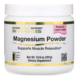 California Gold Nutrition, Magnesium Powder Beverage, Raspberry Lemon Flavor, 13.8 oz (391 g)