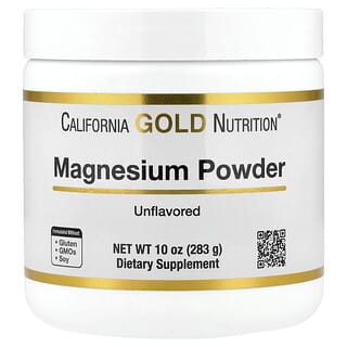 California Gold Nutrition, Bebida de Magnésio em Pó, Sem Sabor, 283 g (10 oz)
