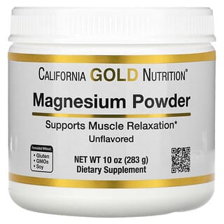 California Gold Nutrition‏, משקה אבקת מגנזיום, ללא תוספת טעם, 283 גרם (10 אונקיות)