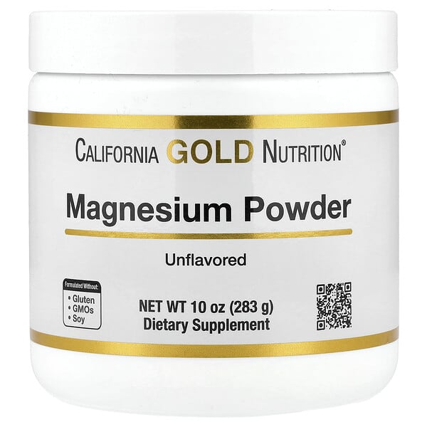 California Gold Nutrition, Magnesium Powder Beverage, Unflavored, 10 oz (283 g) — product photo 1
