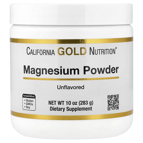 California Gold Nutrition, Magnesium Powder, Unflavored, 10 oz (283 g) — product photo 1