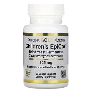 California Gold Nutrition, 子ども用EpiCor（エピコール）、125mg、ベジカプセル30粒