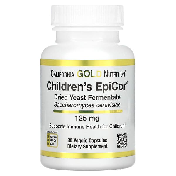 California Gold Nutrition, 子ども用EpiCor（エピコール）、125mg、ベジカプセル30粒