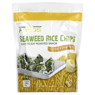 California Gold Nutrition, Bocadillos de arroz y algas marinas, Miel y mantequilla, 60 g (2,1 oz)