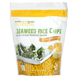 California Gold Nutrition, Chips de arroz con algas marinas, Mantequilla de miel, 60 g (2 oz)