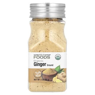 California Gold Nutrition, Foods, Gengibre Orgânico, Moído, 56 g (2 oz)