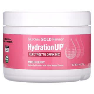 California Gold Nutrition, HydrationUP – Electrolytes Mixed Berry, Elektrolyt-Trinkmischung, Beerenmischung, 227 g (8 oz.)