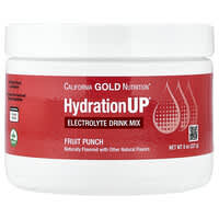 كاليفورنيا غولد نيوتريشن, HydrationUP® ، مزيج شراب إلكتروليت مع الكالسيوم والبوتاسيوم وفيتامين جـ وفيتامين هـ ، كوكتيل الفواكه ، 8 أونصات (227 جم)