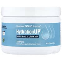 كاليفورنيا غولد نيوتريشن, HydrationUP® ، مزيج شراب إلكتروليت مع الكالسيوم والبوتاسيوم وفيتامين جـ وفيتامين هـ ، استوائي ، 8 أونصات (227 جم)