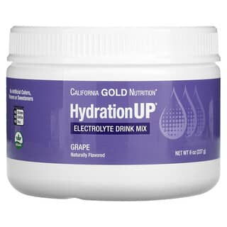 California Gold Nutrition, مشروبات - HydrationUP - إلكتروليتات العنب، 8 أونصة (227 جم)