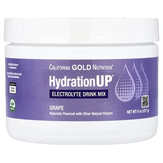 California Gold Nutrition, HydrationUP®, Μείγμα Ροφήματος Ηλεκτρολυτών με Ασβέστιο, Κάλιο, Βιταμίνη C και Βιταμίνη E, Σταφύλι, 8 oz (227 g)