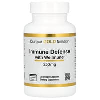California Gold Nutrition, Protección para el sistema inmunitario con Wellmune®, Beta-glucano, 250 mg, 30 cápsulas vegetales
