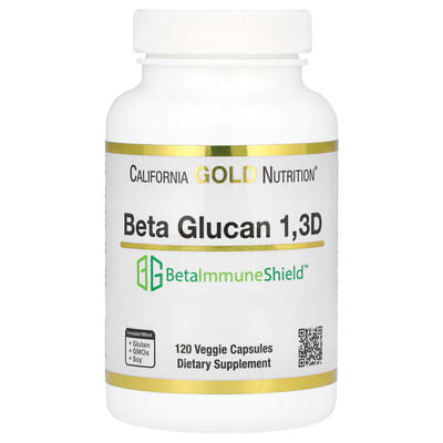 California Gold Nutrition, Algae-Derived Beta-Glucan 1,3D, 120 Vegetarian Capsules (125 mg each)