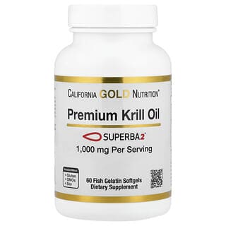 California Gold Nutrition, 含 Superba2™ 的優質磷蝦油，1,000 毫克，60 粒軟凝膠