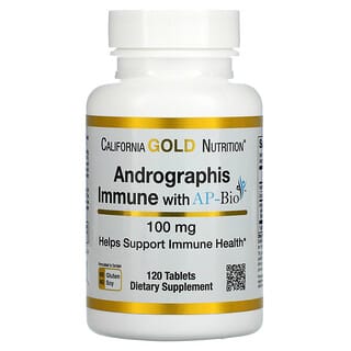 California Gold Nutrition, Andrographis Immune with AP-BIO, 100 mg,  120 Tablets
