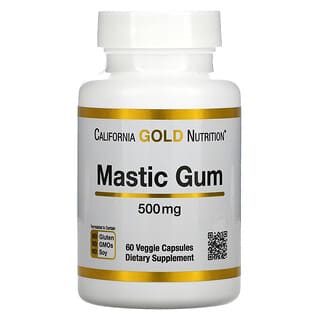 California Gold Nutrition, Gomme de mastic, 500 mg, 60 capsules végétariennes
