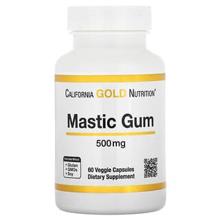 California Gold Nutrition, Mastic Gum, 500 mg, 60 Veggie Capsules