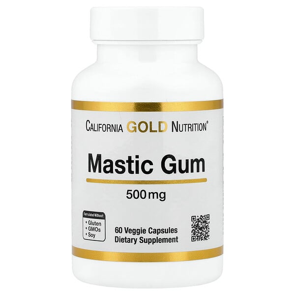 California Gold Nutrition, Mastic Gum, 500 mg, 60 Veggie Capsules — product photo 1