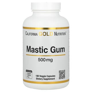 California Gold Nutrition, Goma de Mástique, 500 mg, 180 Cápsulas Vegetais