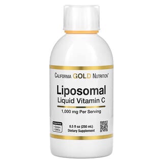 California Gold Nutrition, Liposomal Liquid Vitamin C, liposomales, flüssiges Vitamin C, geschmacksneutral, 1.000 mg, 250 ml (8,5 fl. oz.)