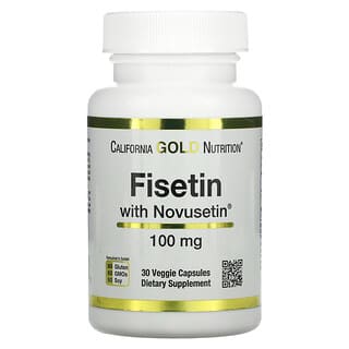 California Gold Nutrition, Fisetin com Novusetin, 100 mg, 30 Cápsulas Vegetais